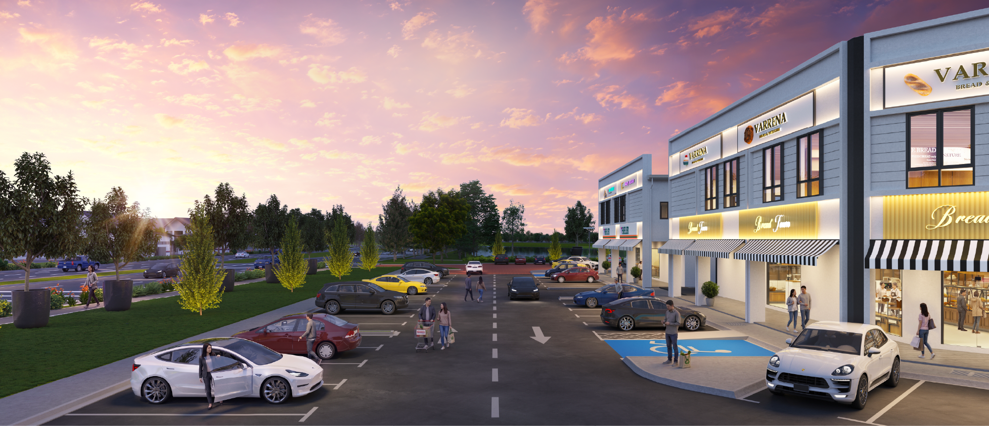 Aura Double Storey Shop Offices Waterfront View along Bandar Bukit Raja Scenic Lake
