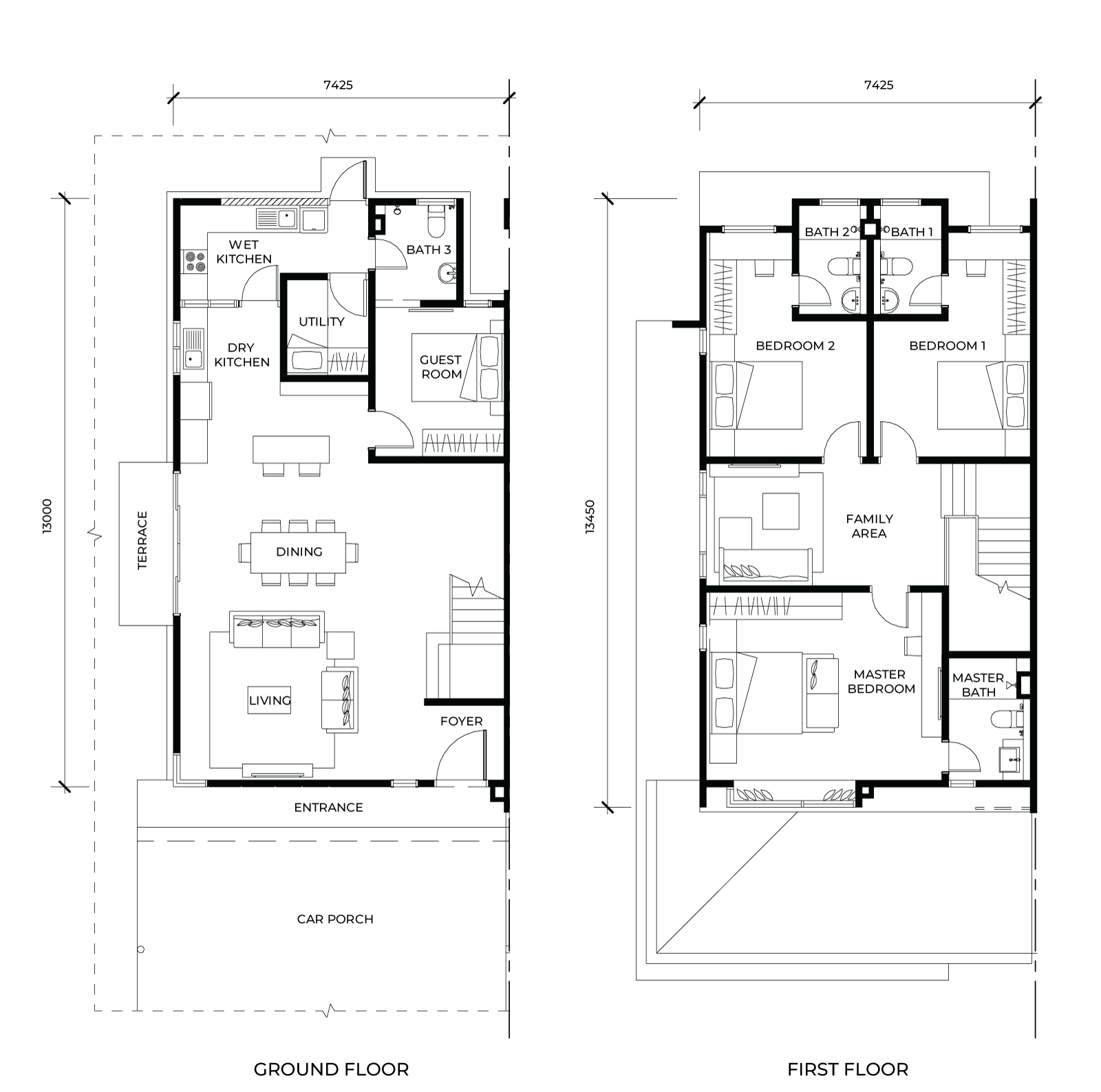 Nadira 3 Type C floor plan in Bandar Bukit Raja, Klang, Selangor