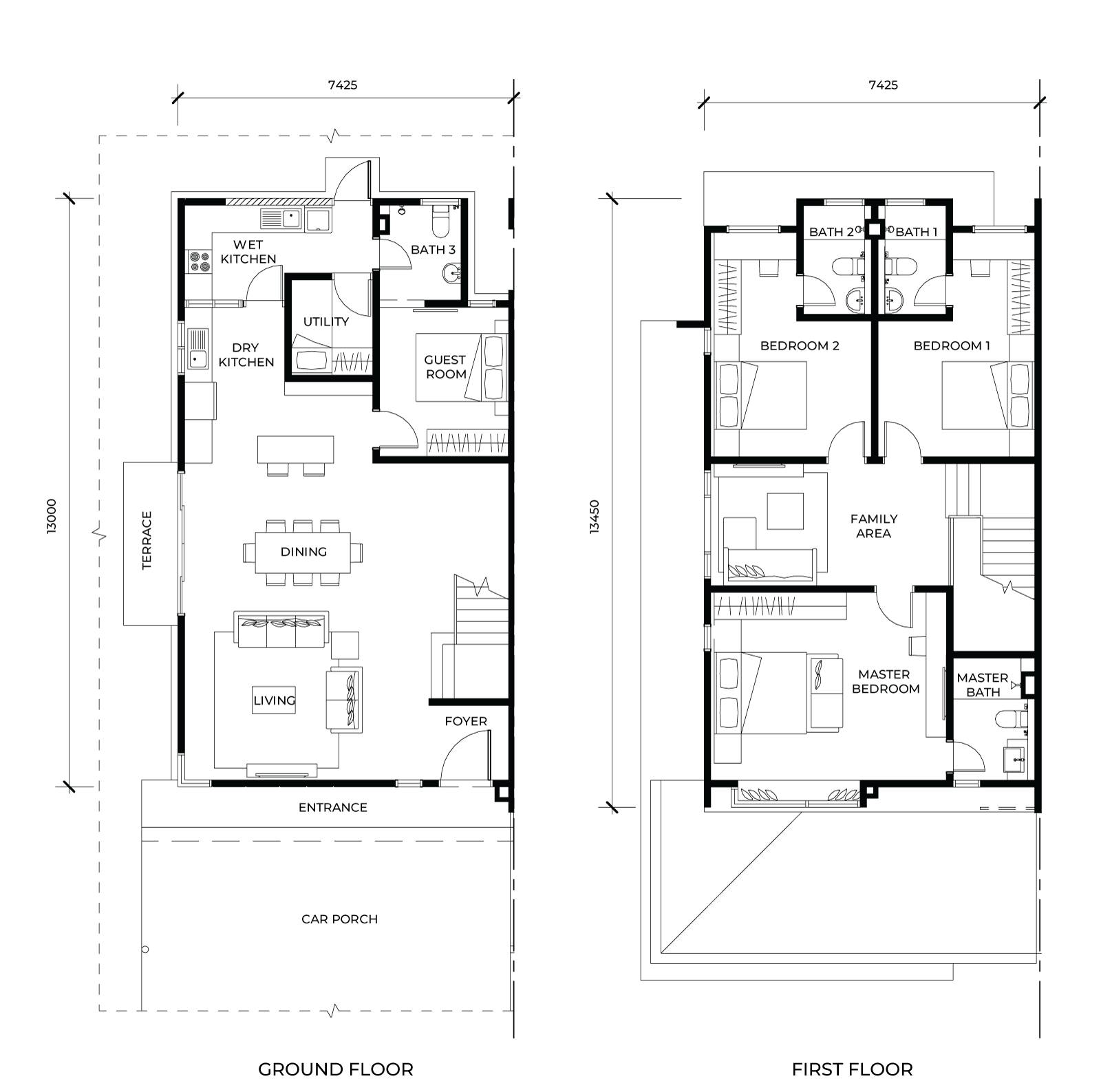 Nadira 3 Type B floor plan in Bandar Bukit Raja, Klang, Selangor