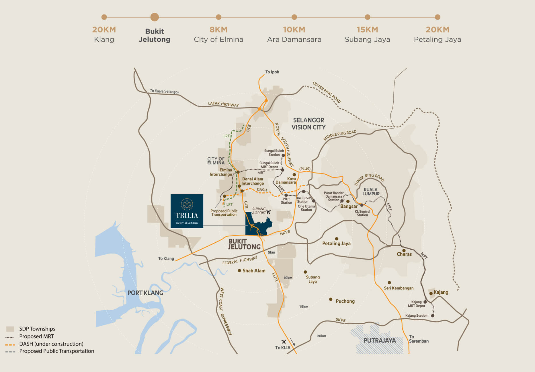 Trilia Bukit Jeletong Map