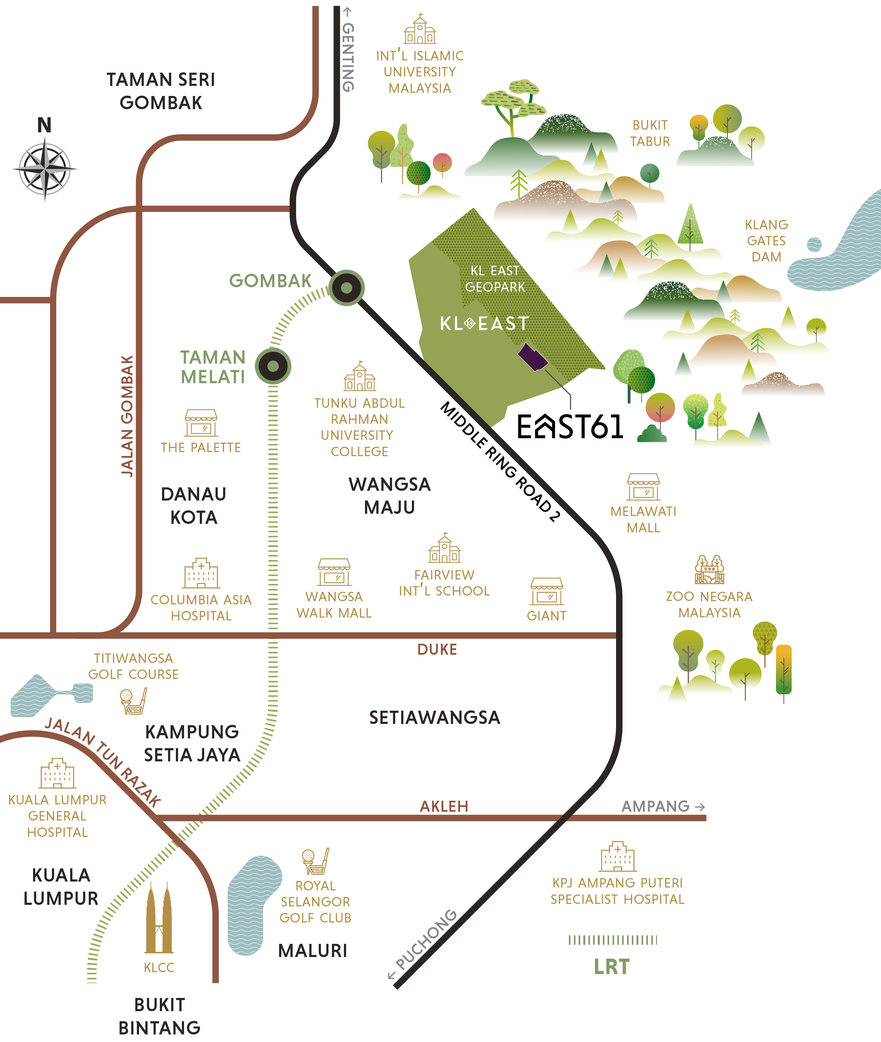 East 61 Location Map