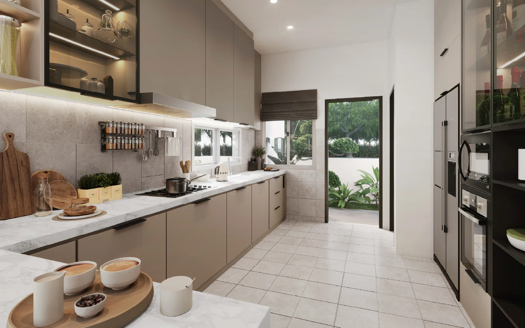 Serenia Baleria modern kitchen and dining area concept