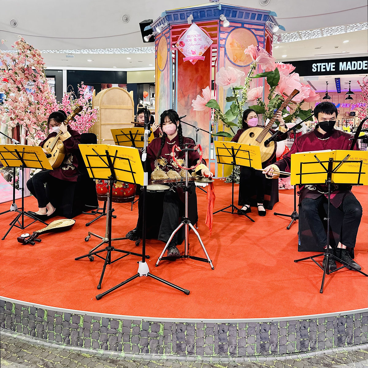 Nothing says Chinese New Year like playing instrumental music in the background for a blissful vibe while visitors run their shopping errands.