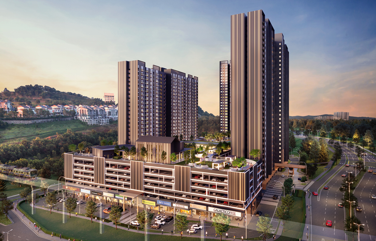 A new landmark of Sime Darby Property’s Putra Heights township, Serasi Residences is a range of freehold service apartments strategically located within Putra Heights Sentral, the Company’s latest Transit Oriented Development. (Artist’s Impression)