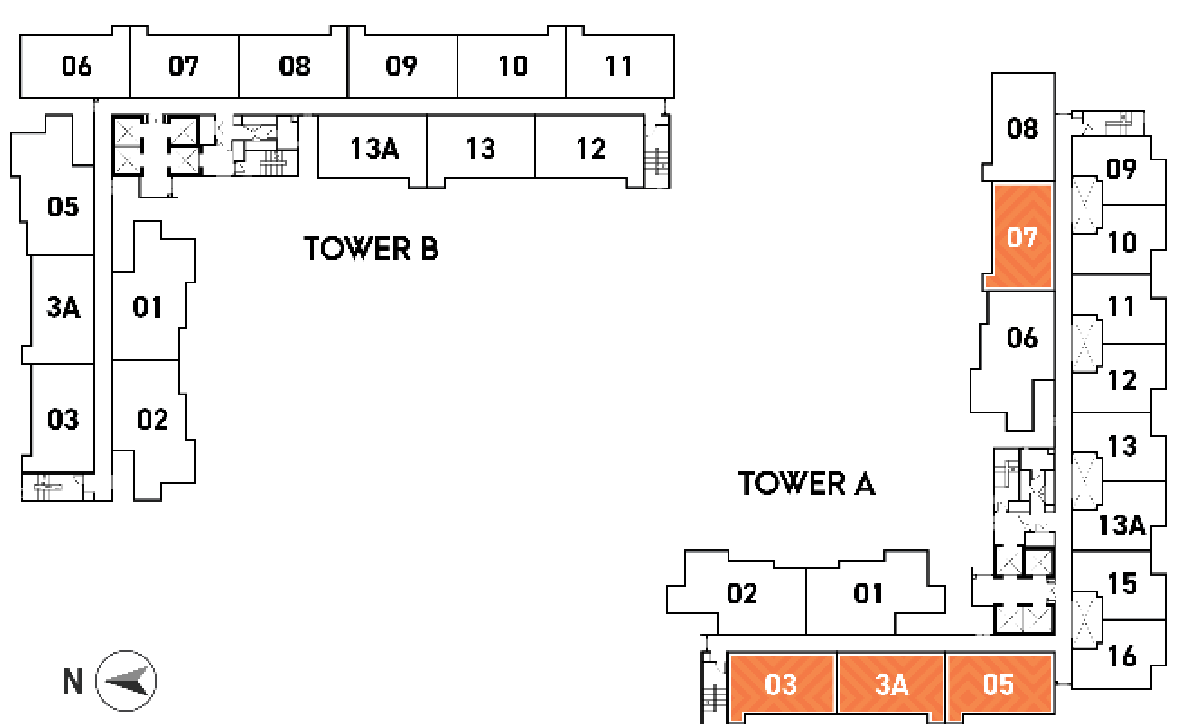 Tower A Keyplan Type A