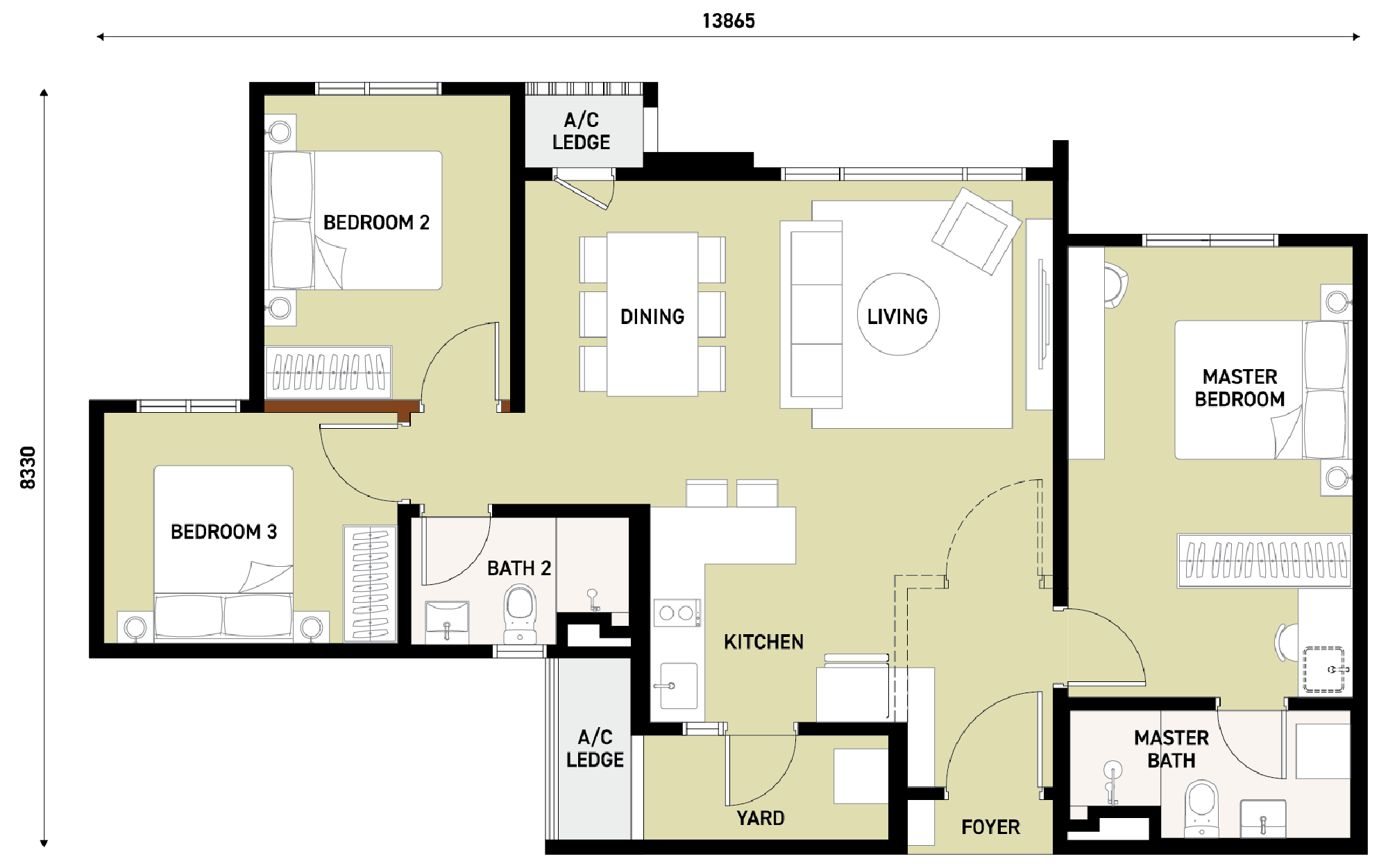 Type B Floor Plan Layout